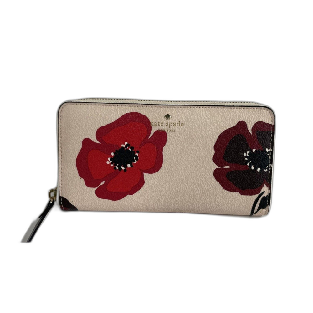 Kate Spade New York Hyde Lane Poppy Slim Continental Wallet Floral Design